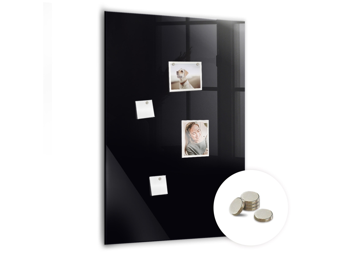 Quadro De Vidro Magnético Preto Para A Sala De Estar Espelharte (70x100 Cm)
