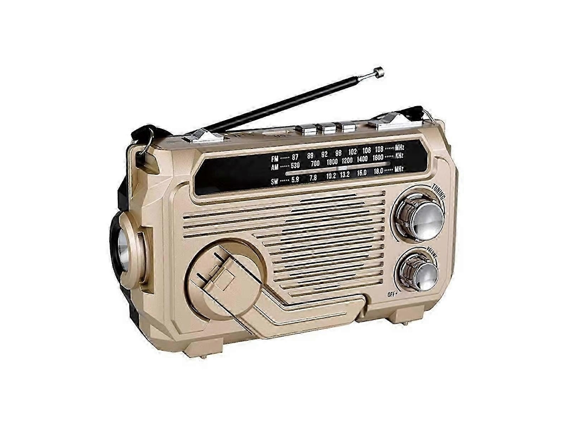 Rádio Fm Am Sw Com Carregamento Solar, Receptor De Rádio De Emergência Com Manivela Bluetooth 5.2 E Suporte Tf Usb Olysi Shop