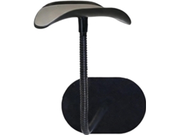 Suporte Giratório De Alumínio Para Fones Ouvido Com Gancho Armazenamento, Ideal Para Espaços Pequenos E Mesas De