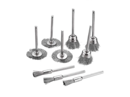 Conjunto de 9 Escovas de Arame Aço Inoxidável para Ferramentas Rotativas Dremel