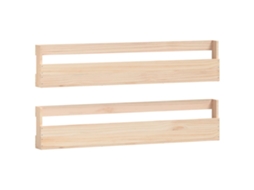Sapateiras de Parede 2 Pcs 110x9x23 Cm Pinho Maciço MAISON EXCLUSIVE