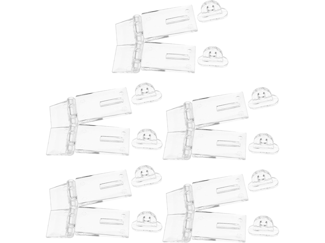 Fecho De Dobradiça Em Acrílico Transparente Para Gavetas E Armários, Durável.