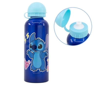 Botella Aluminio Alta 530 Ml Stitch Palms