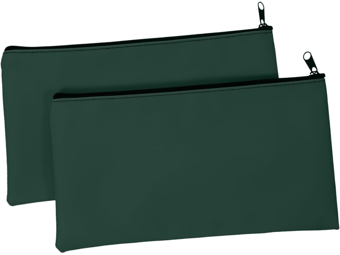 Conjunto De 2 Porta Recibos Em Couro Pu Com Zíper Para Guardar Dinheiro E Recibos, Multiuso Para Dep Gokoco