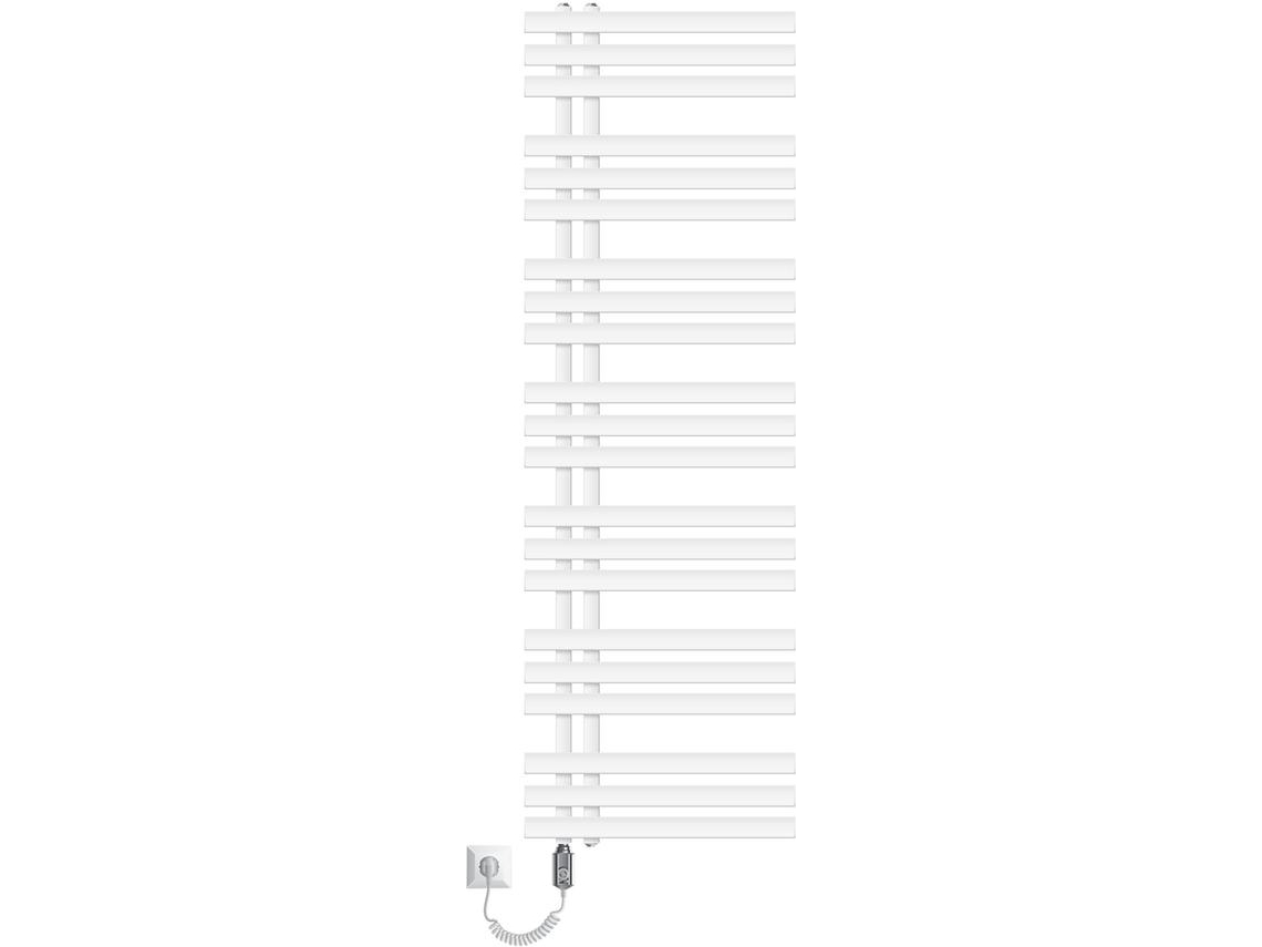 Radiador de Casa de Banho Ferro em com Elemento de Aquecimento 900W 500X1600 Mm Branco ECD GERMANY