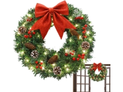 Guirlanda De Natal De 38 Cm Com Luzes De Natal |