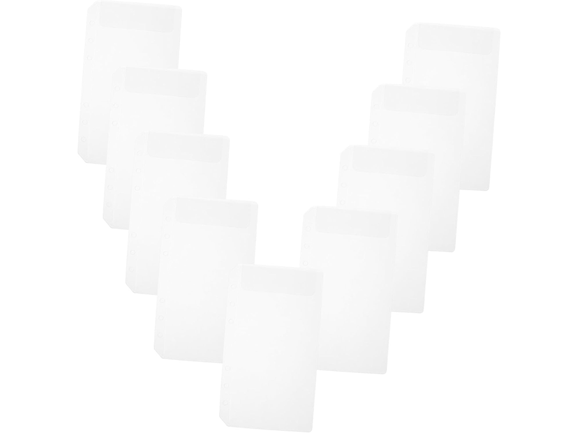 Conjunto De 10 Envelopes Transparentes Impermeáveis Para Pastas A5, Organizador De Contas E Recibos, Com Dois Furos Para
