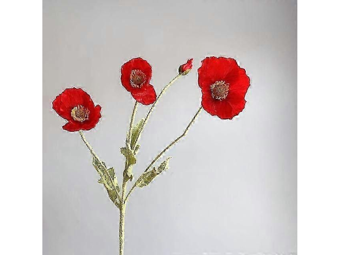Flores de Papoula GOKOCO em seda com hastes longas para decoração