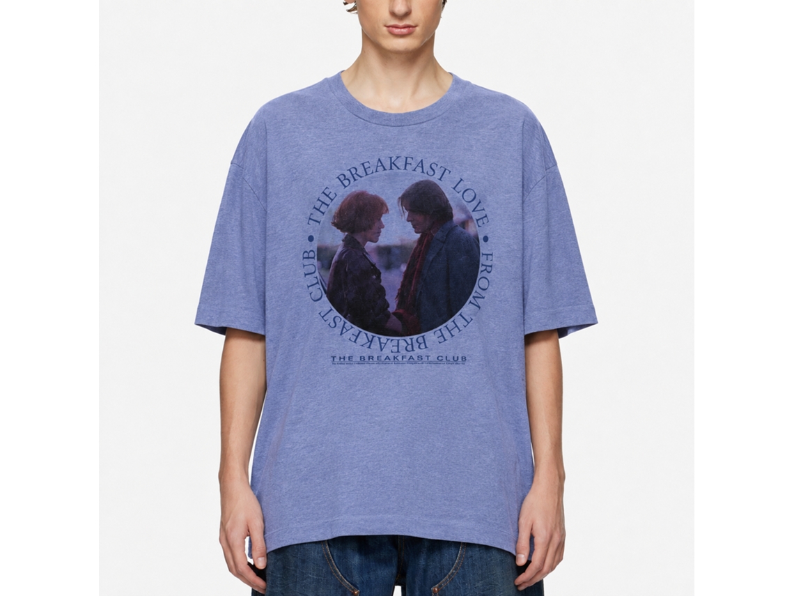 Rockinstone Breakfast Club Movie Breakfast Love Heather Light Blue Adult T-shirt Size:s