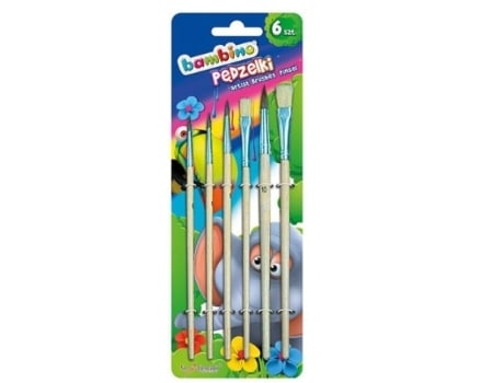 Conjunto De Pincéis Escolares Bambino, 6 Peças