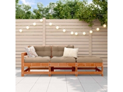 Vidaxl Unidades De Sofá Seccional Castanho Encerado 190 X 62 X 70,5cm