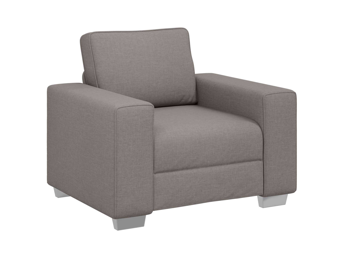 Conjunto 1 Sofá Vidaxl Castanho-acinzentado Tecido (100 Cm)