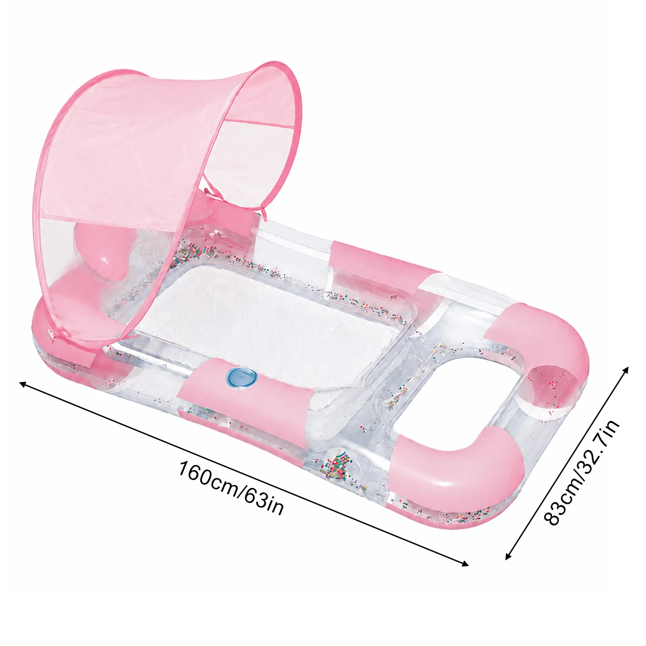 (conjunto Rosa) 1 Tapete Flutuante Inflável Para Piscina, Espreguiçadeira De Malha, Boia, Anel De Natação, Rede