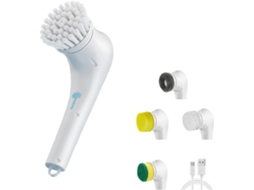 Conjunto De Escova Limpeza Elétrica 5em 1com Motor Potente E Cabo Ergonômico Para Azulejos Cozinha Banheiro