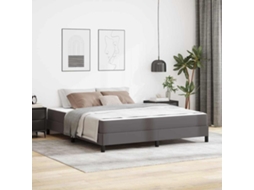 Vidaxl Estrutura da Cama com Colchão Cinzeto 180 X 200 Cm Tecido