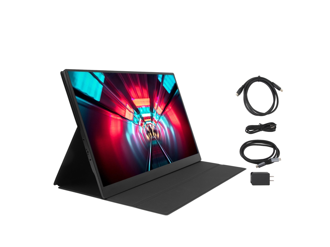 Monitor Portátil LAXISCREED de 17,3" Fhd 1080p Usb c para Gaming, com Altifalantes e Montagem Fácil