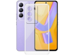 Capa Para Vivo V40 Se / Y100 / Y200e (5g) Capa De Gel Tpu De Silicone Transparente Gtrpesp Protetor De Tela De Vidro Temperado Movilearvayotoy