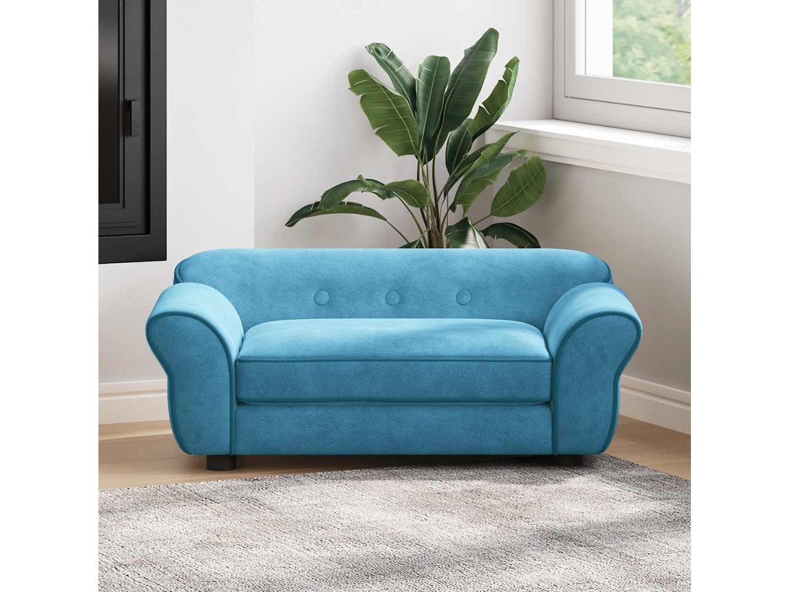 Vidaxl Sofá 72x45x30 Cm Pelúcia Turquesa