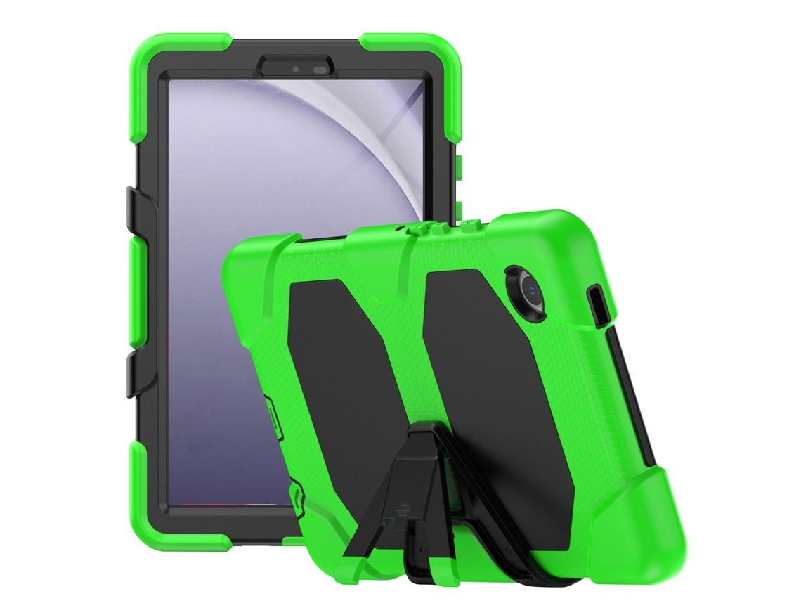 Capa Hexinyigjly Para Samsung Galaxy Tab A8 De 10,5 Polegadas X200 / X205 (2021), Com Moldura Frontal E Suporte Embutido Verde