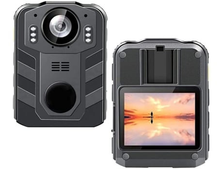 Câmera policial corporal HD 1296P, 36 milhões de pixels, 2650 mAh, visão noturna infravermelha, à prova d'água, 32 GB Bestvite (preta)