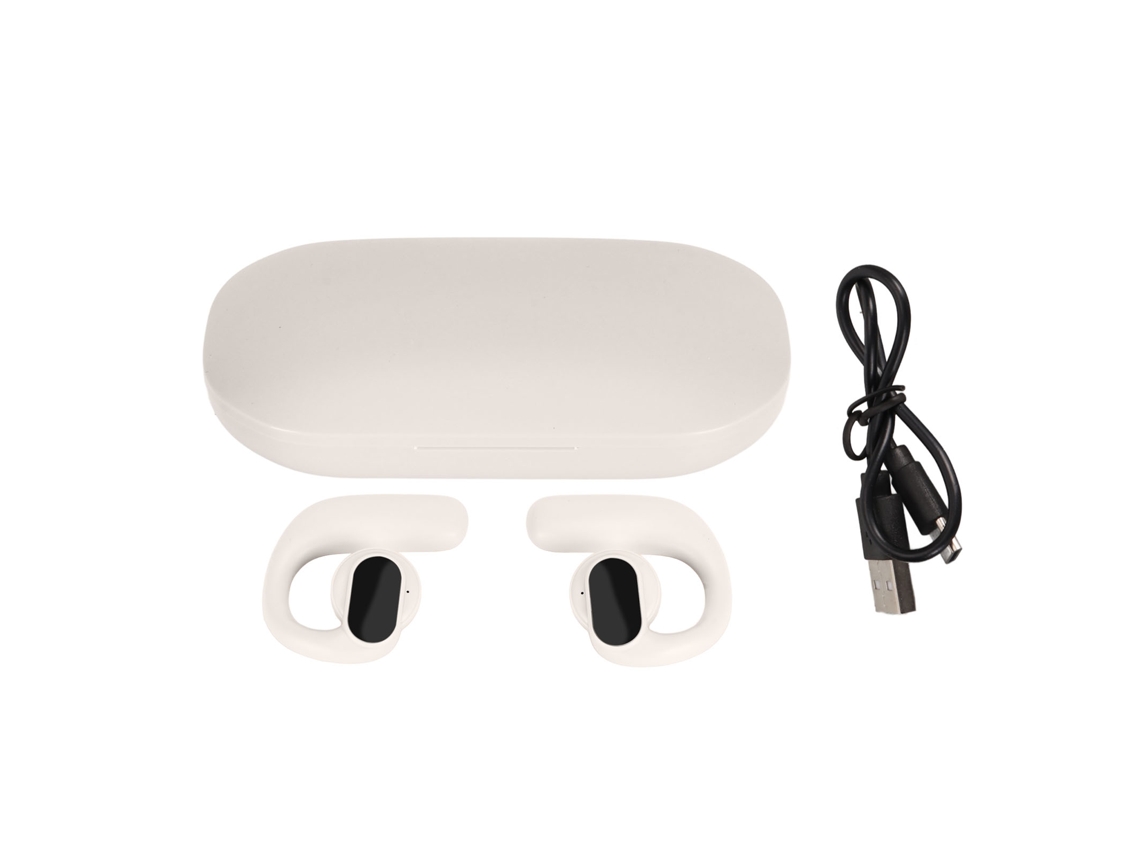 Fones Mali Tradutor Multifuncional, 144 Idiomas, Bluetooth 5.3, Redução de Ruído, Som Estéreo, Branco