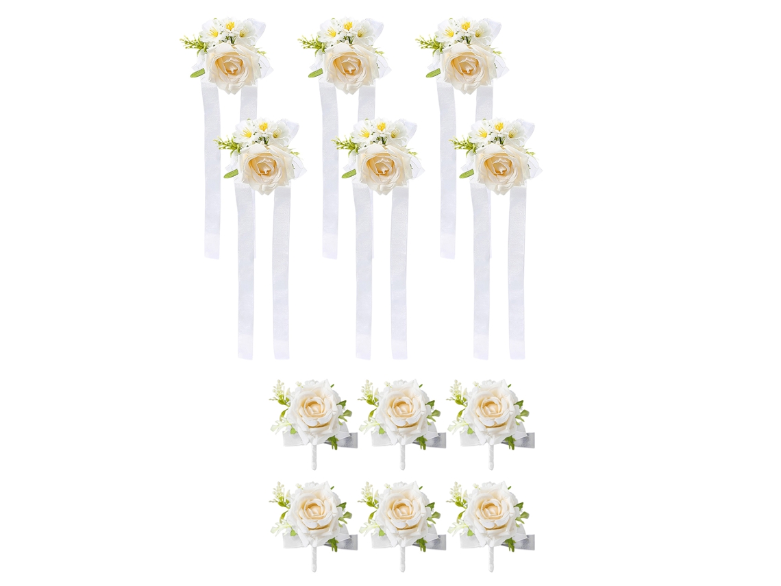 Pulseira De Flor (conjunto De Casamento Champagne) Eoocoo