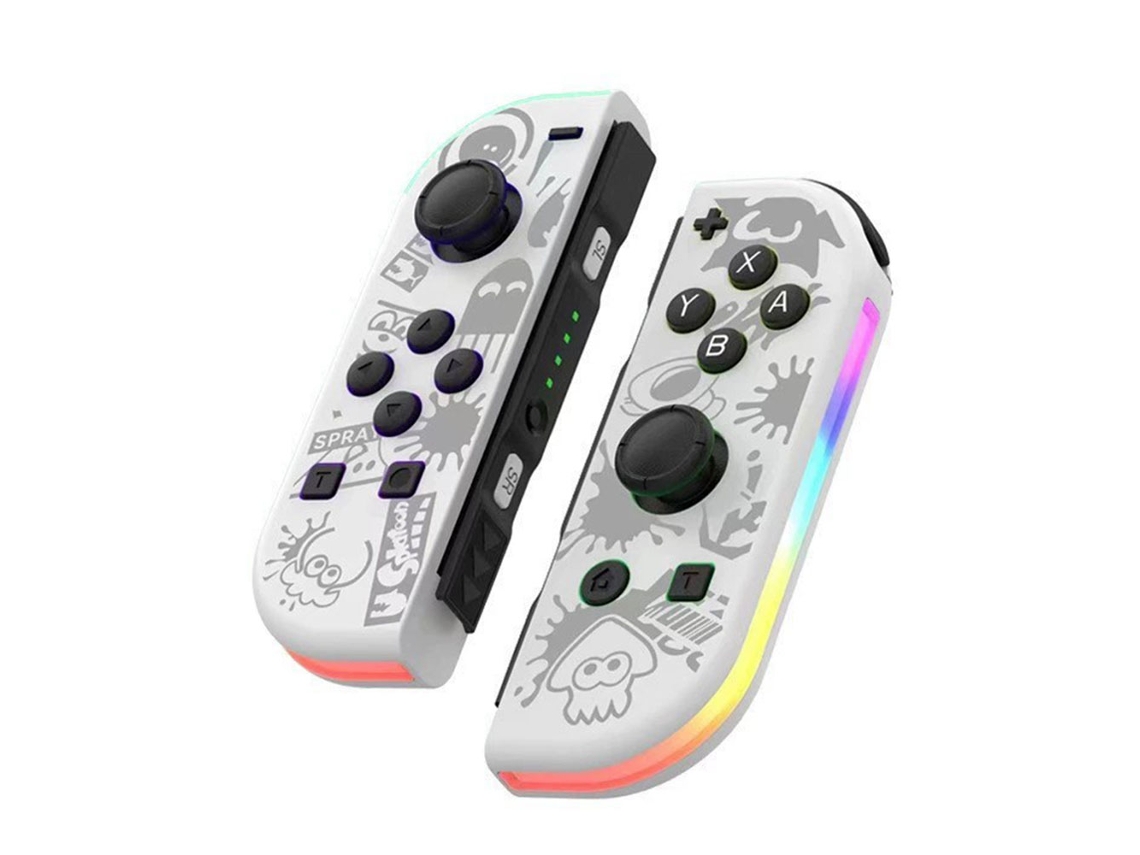 Controle Joy-con Rgb (cores Splatoon Branco)