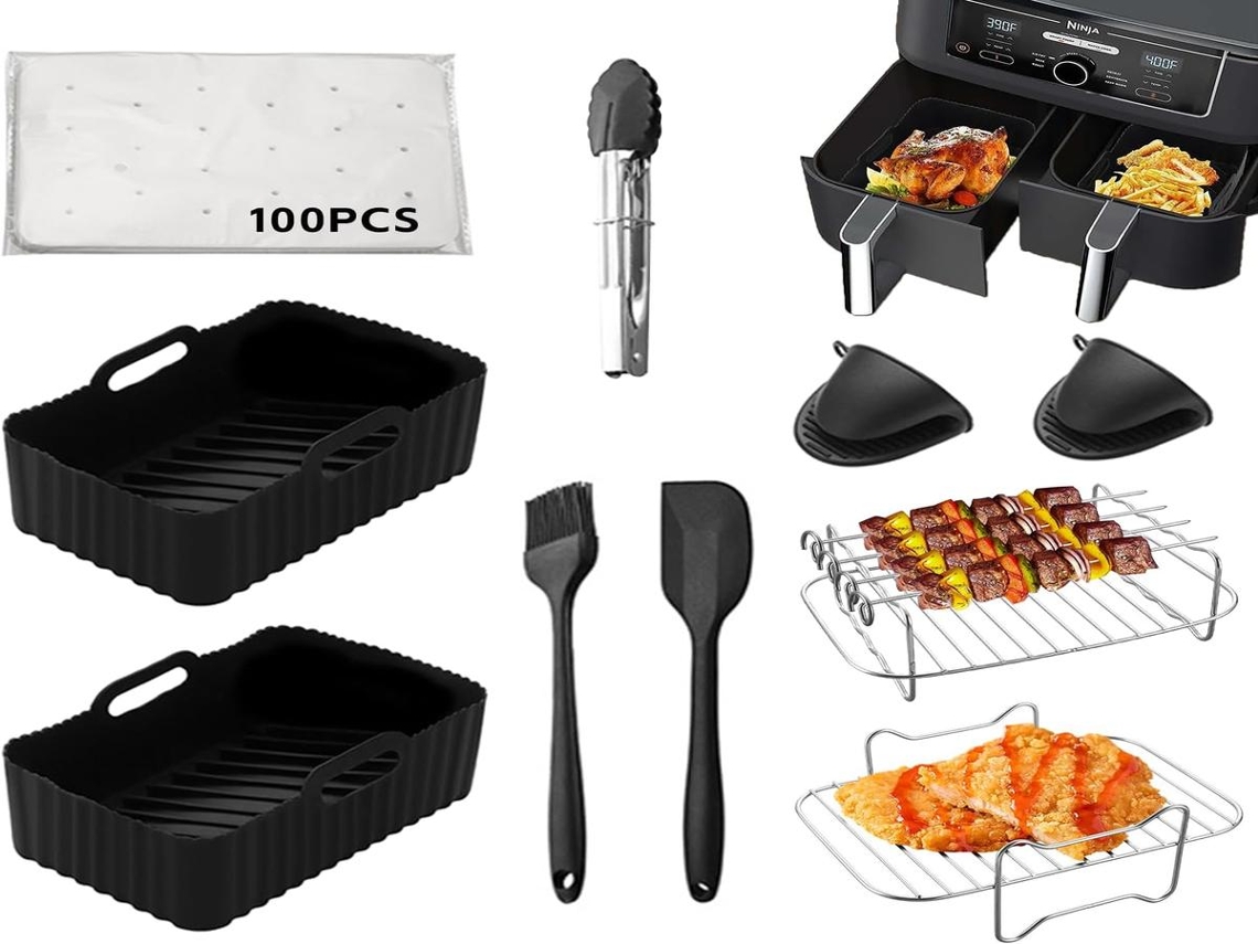 Papel Lurelia para fritadeira a ar, 11 peças, silicone