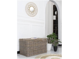 Cofre e Baú Timgad OZAIA VENTE-UNIQUE.PT (Cinzento - Rattan e fibra natural - 100x55x55 cm)