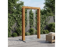 Vidaxl Chuveiro Externo 226 Cm Madeira Acácia Maciça E Aço Inoxidável
