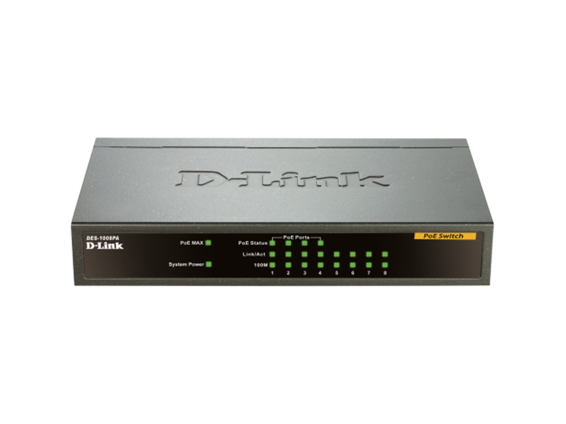 Switch D-LINK DES-1008PA 10/100 PoE