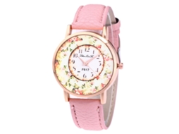Relógio de Pulso Feminino de Quartzo com Pulseira de Couro Pu Fashio