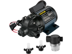 Vevor Kit de Bomba de Água para Lavagem de Convés 12V 7 Gpm 60 Psi 10 Ft Cabeça Autoescorvante