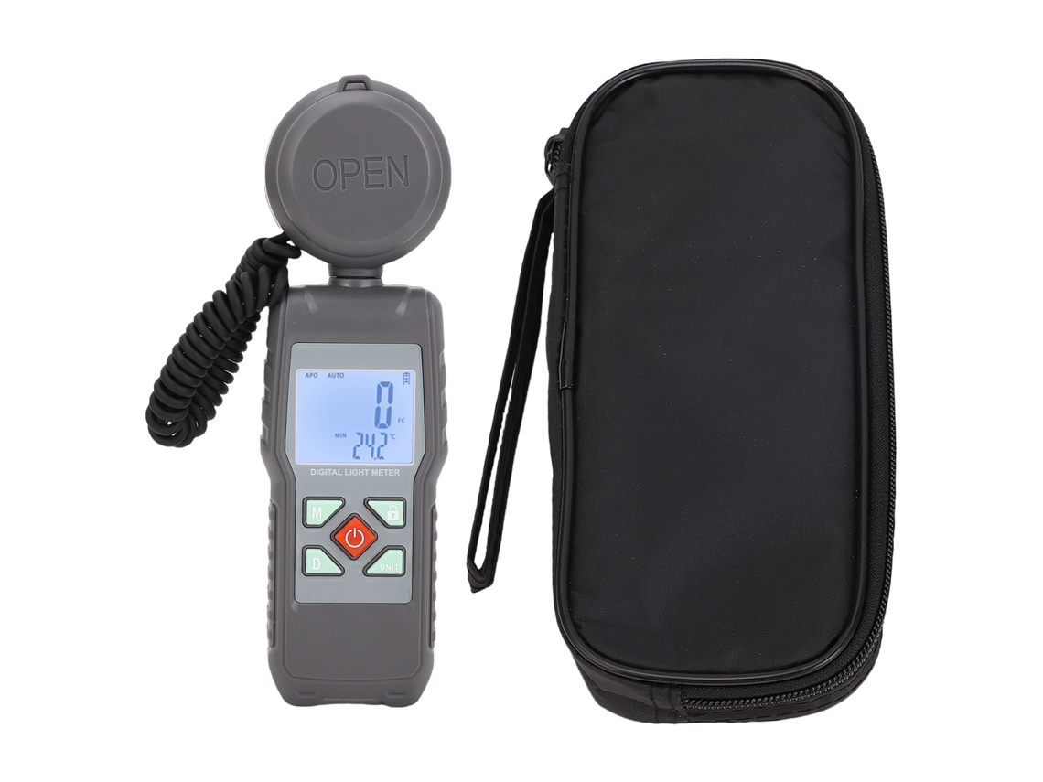 Medidor de Luz Digital 200000lx Medição de Iluminância e Fluxo Luminoso | S/MARCA