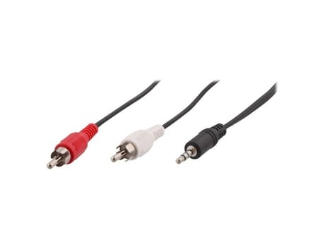Cabo de entrada estéreo TNB 3,5 m/2 RCA macho para 1,2 m macho preto TNB