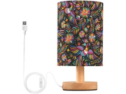 Luminária De Mesa Mnsruu Para Quarto E Sala Estar, Com Design Étnico De Fênix, Luminária De Cabeceira Com Portas