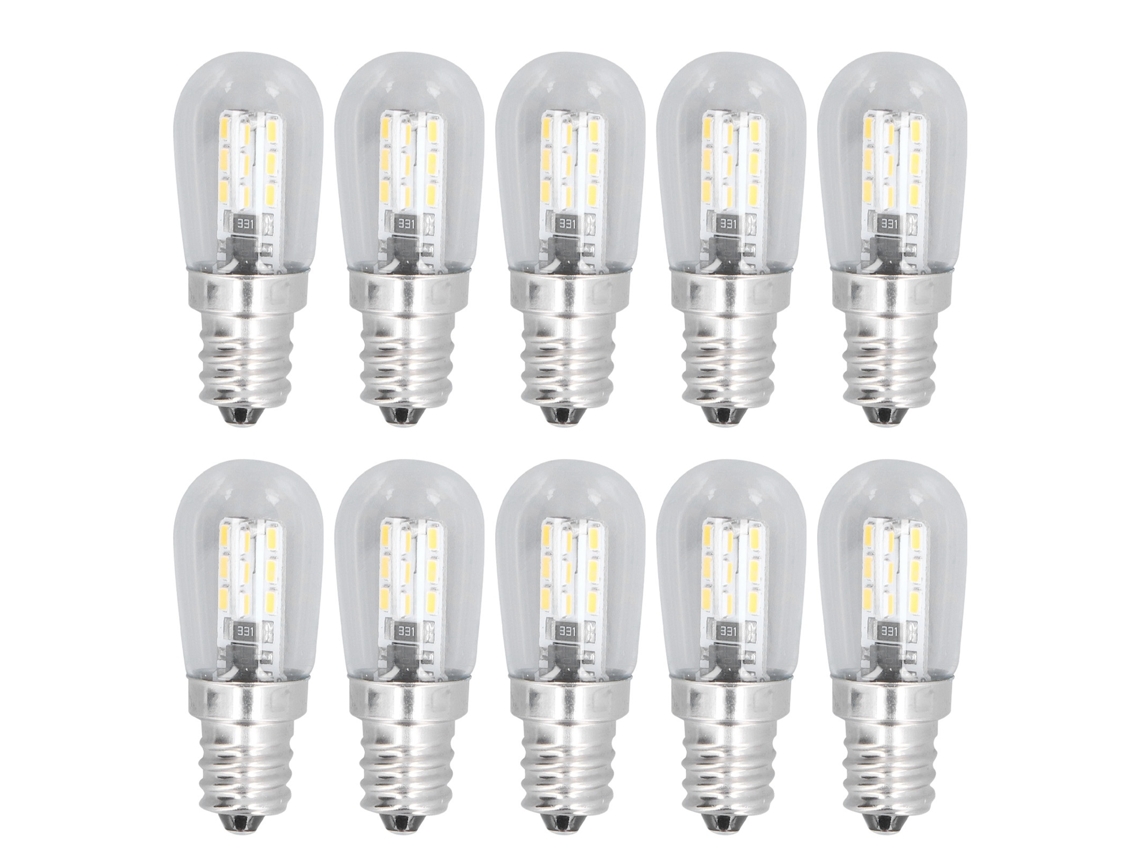 10pcs Lâmpada Led E12 1,5w 500lm luz branca quente para lustre, teto, parede, 220v | S/MARCA