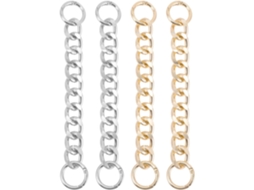 Correntes Decorativas De Ferro Para Sapatos, Faça Você Mesmo, 4 Peças, Douradas E Prateadas, Para Enfeitar Sapatos.