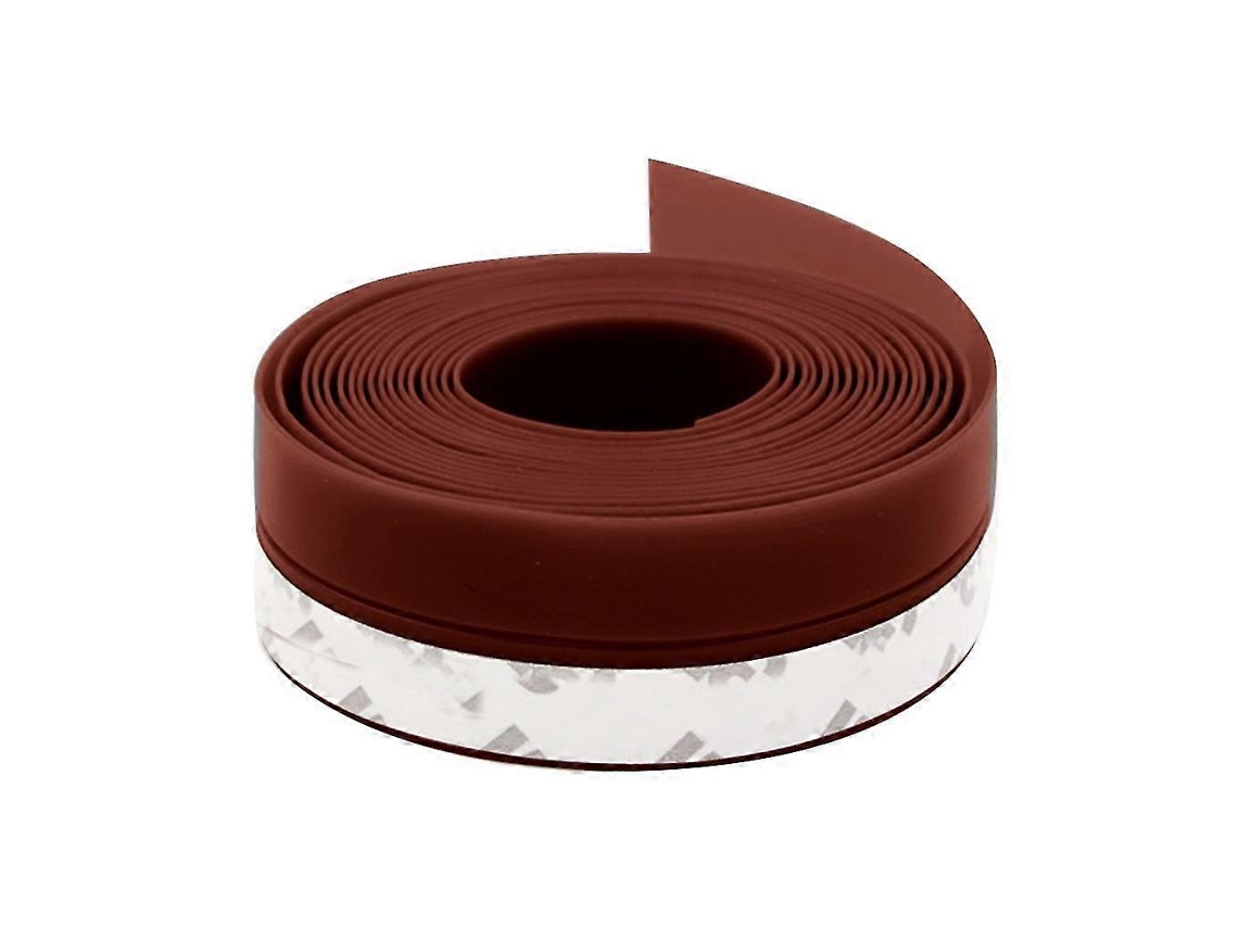 Faja de selado de silicone transparente antiviento antipulgões e isolante acústico para portas 100x4.5x0.5 cm marrom S/MARCA