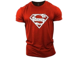 Camiseta 100% Algodão De Qualidade Superior Com Ajuste Confortável Para Academia E Dia A Dia Vermelho