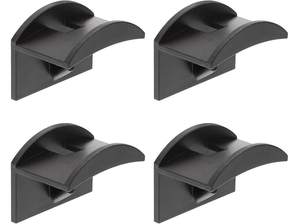 Suporte De Parede Ultechnovo Em Plástico Preto Com 4 Ganchos Adesivos Para Bonés E Fones De Ouvido. Organizador