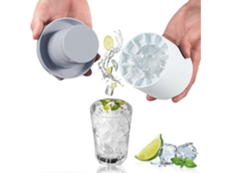 Moldes de Gelo de Silicone com Tampa, Cubos Cilíndricos Fáceis de Desmoldar, Espaço Econômico para Geladeiras, Presente Prático Blanco