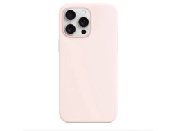 Capa Para Iphone 17 Pro Cinza Rosa Silicone Líquido Sólido Com Proteção Total