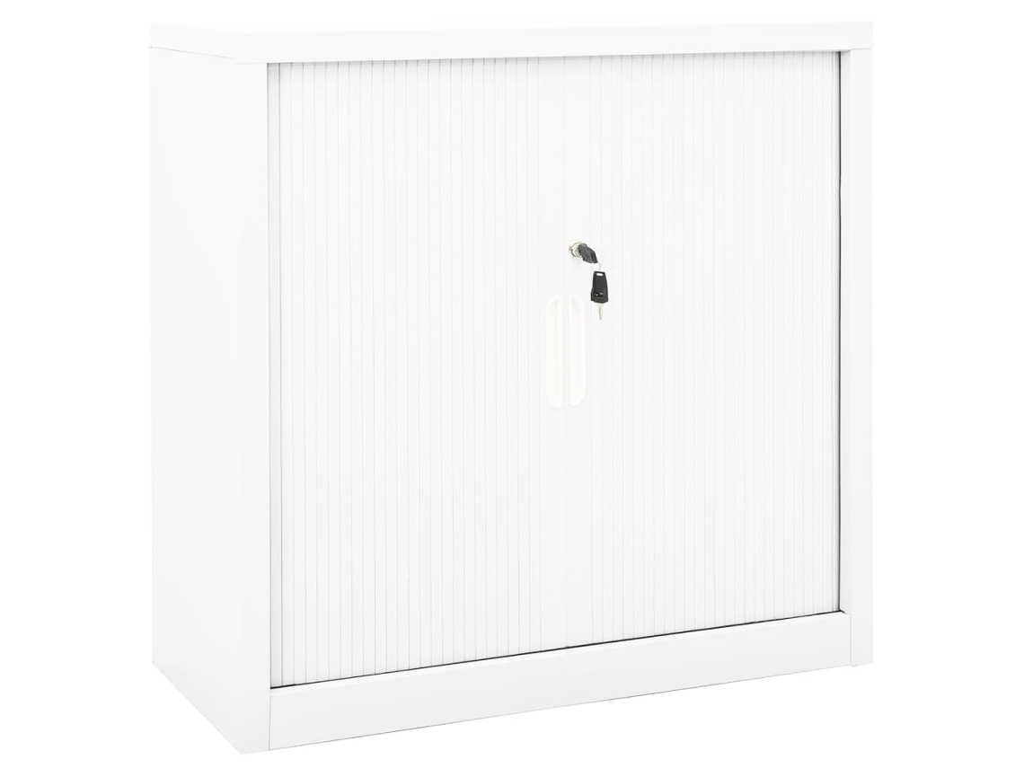 Sliding Door Cabinet, Sliding Door Cabinets Vidaxl Branco Aço (n/a)