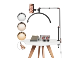 Candeeiro Led De Mesa 20w Com Braço Flexível E Suporte Para Telemóvel Tekmaquinas