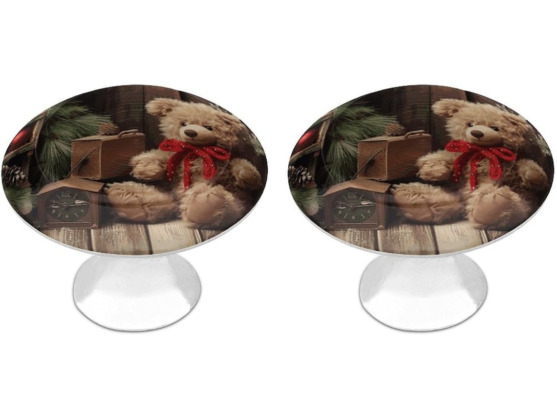 Puxadores De Gaveta Em Formato Árvore Natal Para Bonecas, Com Design De Árvore Natal, Design Redondo Em Aço Inoxidável