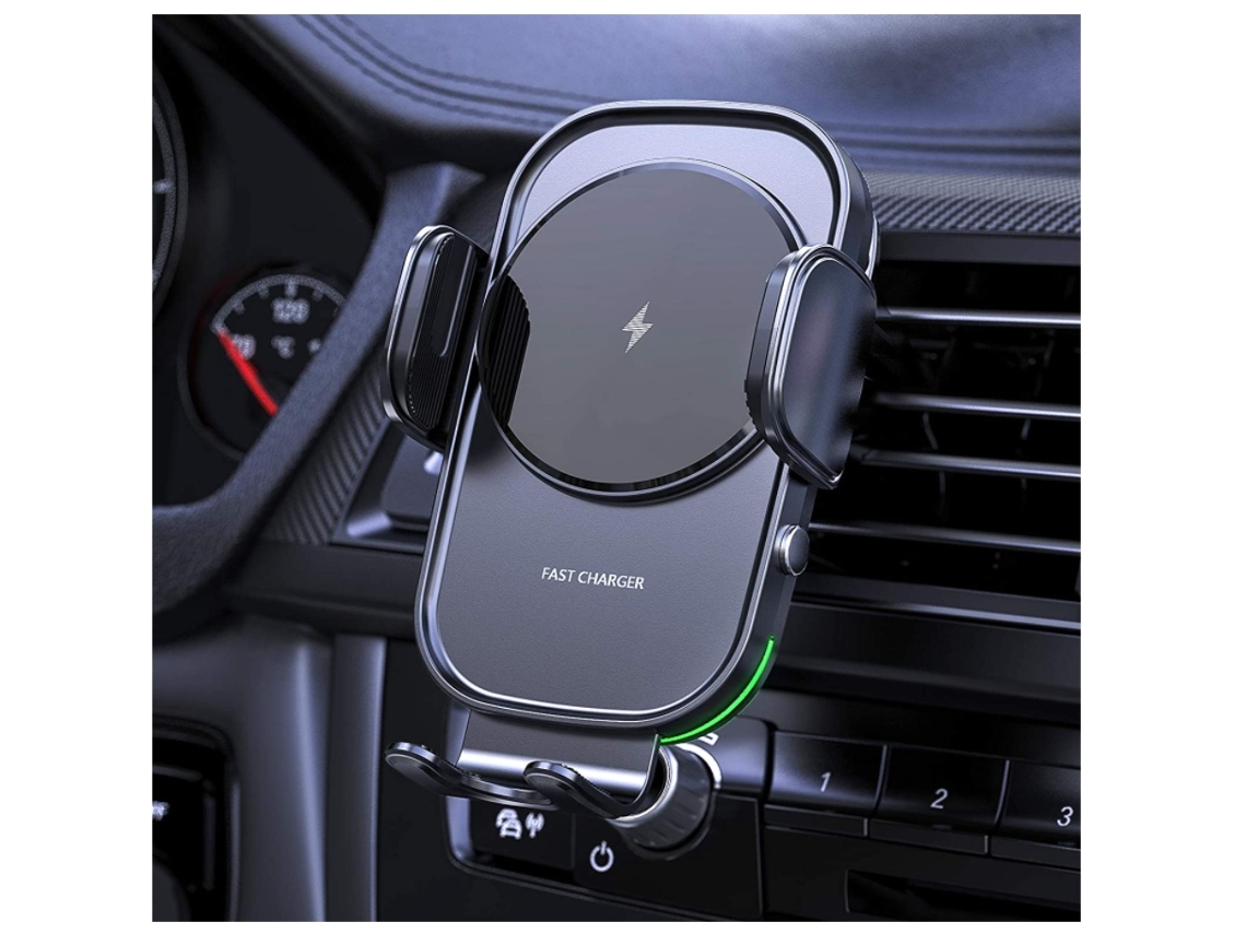 Carregador Carro Sem Easy One Touch Certificado Qi YIZHOOD Preto