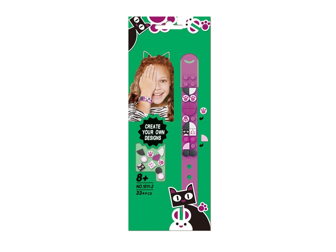 Primerox conjunto de Pulseiras Ajustáveis Brinquedo de Blocos Construção Diy para Crianças