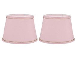 Lurelia Abajur De Tído Moderno Vintage, Para Candeeiro De Mesa E Chão, Rosa, 15x15x14 Cm, 2 Peças