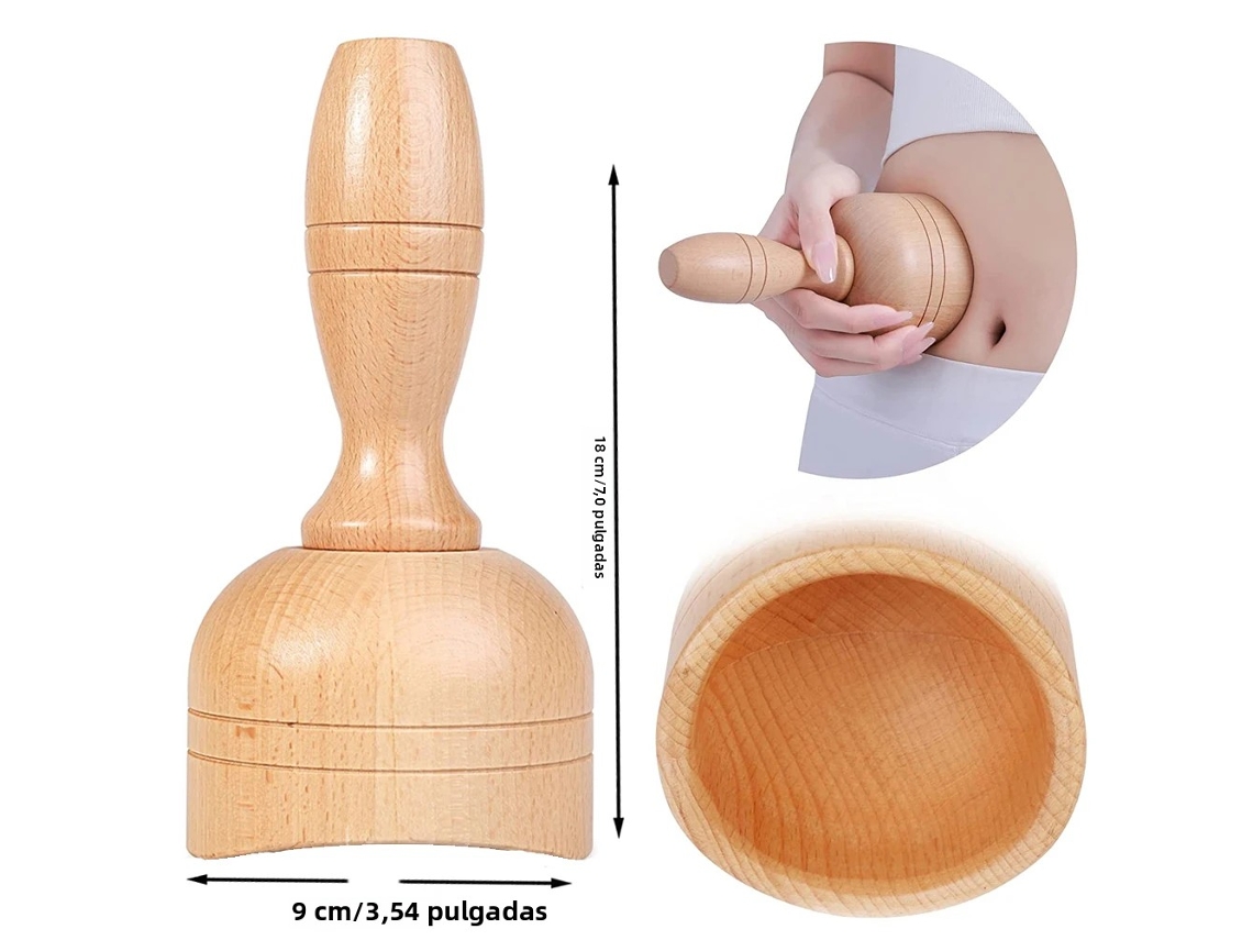 (1 Tipo) Copo De Massagem Macio De Madeira Para Uso Manual
